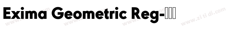 Exima Geometric Reg字体转换